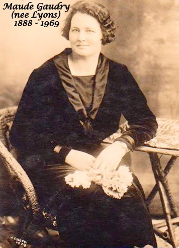 Maude Gaudry Lyons by Kevin Sweet (wikitree)