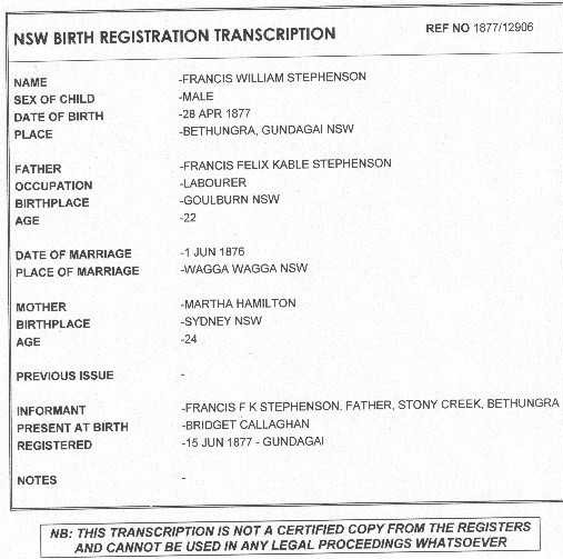 This image has an empty alt attribute; its file name is birth-stephenson-francis-william.jpg